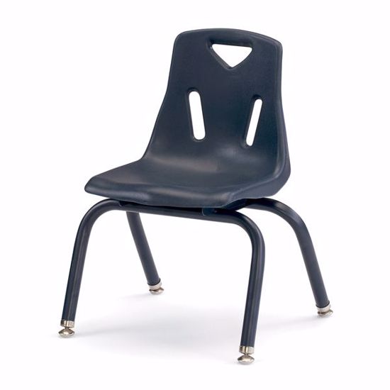 Picture of Berries® Stacking Chairs with Powder-Coated Legs - 12" Ht - Set of 6 - Navy