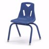 Picture of Berries® Stacking Chair with Powder-Coated Legs - 14" Ht - Blue