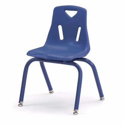 Picture of Berries® Stacking Chair with Powder-Coated Legs - 14" Ht - Blue