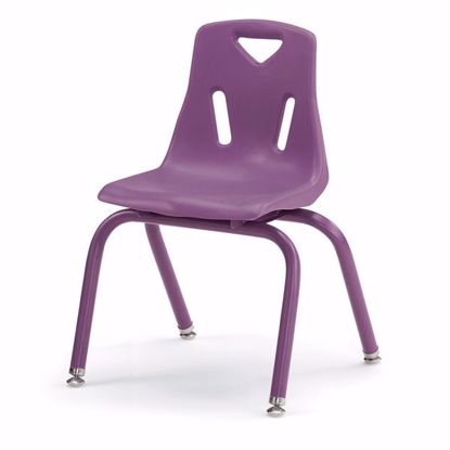 Picture of Berries® Stacking Chair with Powder-Coated Legs - 14" Ht - Purple