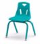 Picture of Berries® Stacking Chair with Powder-Coated Legs - 14" Ht - Teal