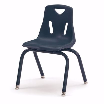 Picture of Berries® Stacking Chair with Powder-Coated Legs - 14" Ht - Navy