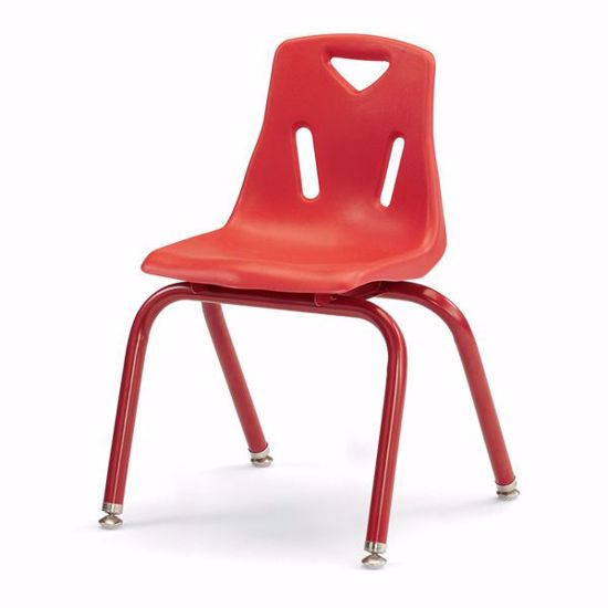 Picture of Berries® Stacking Chairs with Powder-Coated Legs - 14" Ht - Set of 6 - Red