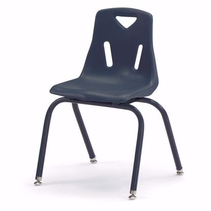 Picture of Berries® Stacking Chair with Powder-Coated Legs - 16" Ht - Navy