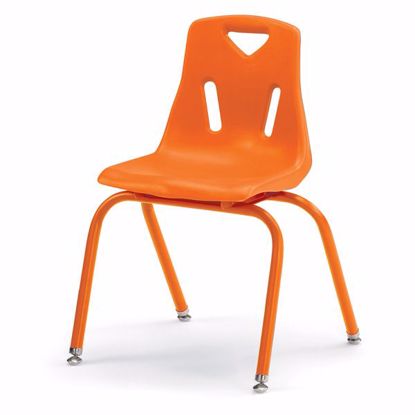 Picture of Berries® Stacking Chair with Powder-Coated Legs - 16" Ht - Orange