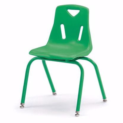 Picture of Berries® Stacking Chair with Powder-Coated Legs - 16" Ht - Green
