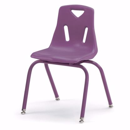 Picture of Berries® Stacking Chairs with Powder-Coated Legs - 16" Ht - Set of 6 - Purple