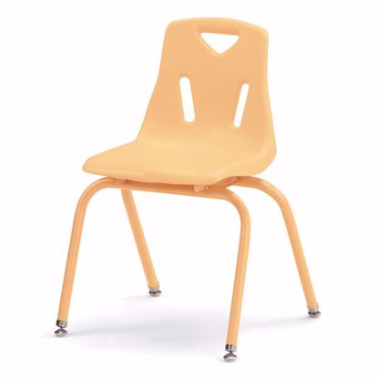 Picture of Berries® Stacking Chairs with Powder-Coated Legs - 16" Ht - Set of 6 - Camel