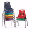 Picture of Berries® Stacking Chair with Chrome-Plated Legs - 10" Ht - Orange