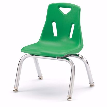Picture of Berries® Stacking Chairs with Chrome-Plated Legs - 10" Ht - Set of 6 - Green