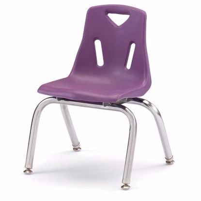 Picture of Berries® Stacking Chair with Chrome-Plated Legs - 12" Ht - Purple