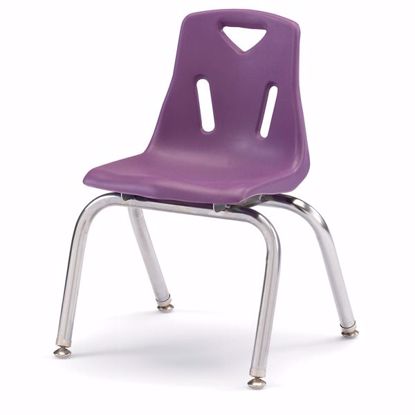 Picture of Berries® Stacking Chair with Chrome-Plated Legs - 14" Ht - Purple