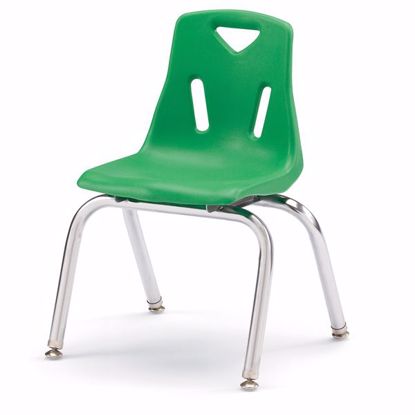 Picture of Berries® Stacking Chair with Chrome-Plated Legs - 14" Ht - Green
