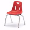 Picture of Berries® Stacking Chairs with Chrome-Plated Legs - 16" Ht - Set of 6 - Red