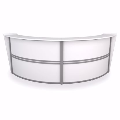 Picture of DOUBLE CURVED RECPT STATION WHITE