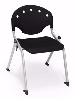 Picture of 4 PACK STUDENT CHAIR P0 - SILVER/BLACK