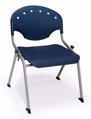 Picture of 4 PACK STUDENT CHAIR 46 - SILVER/BLUE