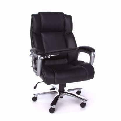 Picture of BIG & TALL TABLET CHAIR BLACK BONDED LEATHER