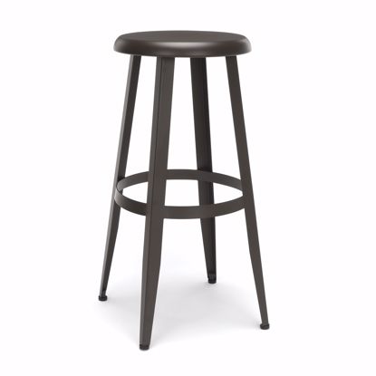 Picture of Edge Metal Stool 30" High Antique Brown