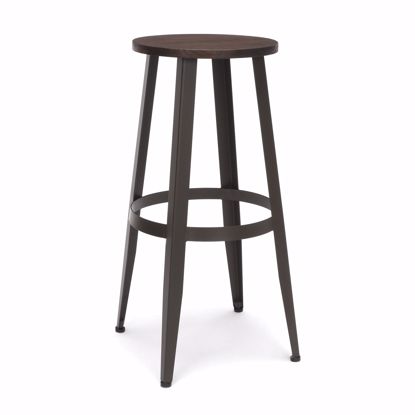Picture of Edge Wooden Stool 30" High Walnut