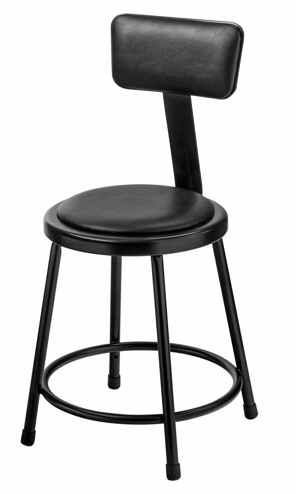 padded stool with backrest