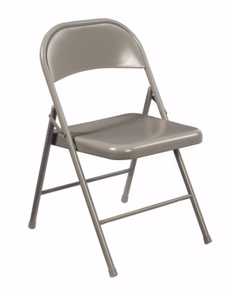 Picture of Commercialine® All-Steel Folding Chair, Grey (Pack of 4)