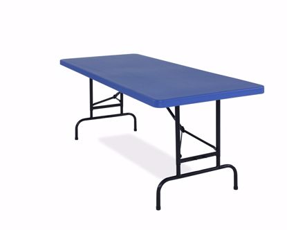Picture of NPS® 30" x 72" Height Adjustable Heavy Duty Folding Table, Blue