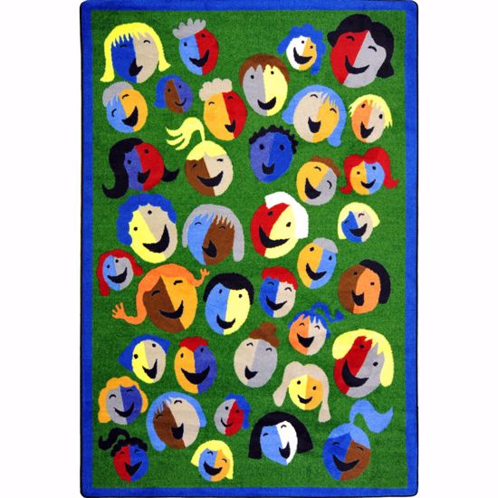 Picture of Joyful Faces - Green - 5'4" x 7'8"