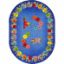 Picture of Circus Elephant Parade - Multi  Color - 5'4" x 7'8" Oval