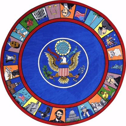 Picture of Symbols of America - Multi Color - 7'7" Round