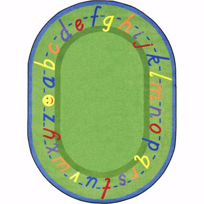 Picture of AlphaScript - Green - 5'4" x 7'8" Oval