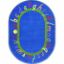 Picture of AlphaScript - Blue - 10'9" x 13'2" Oval