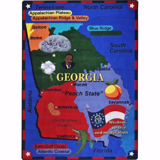 Picture of State the Facts - Georgia - Multi Color - 10'9" x 13'2"