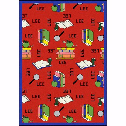 Picture of Bookworm (Spanish) - Red - Classroom Furniture >> Carpets