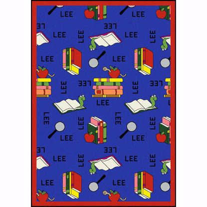 Picture of Bookworm (Spanish) - Blue - Classroom Furniture >> Carpets