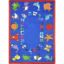 Picture of ABC Animals (Hebrew Alphabet) - Blue - 5'4" x 7'8"