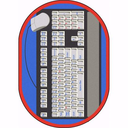 Picture of Keyboard Connection - Gray - 7'8" x 10'9" Oval