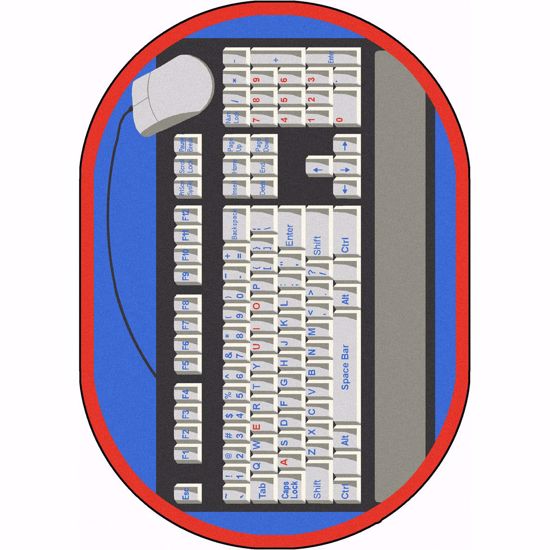 Picture of Keyboard Connection - Gray - 10'9" x 13'2" Oval