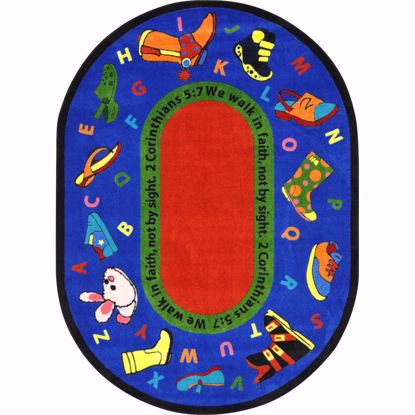 Picture of Walk In Faith - Multi Color - 3'10" x 5'4" Oval