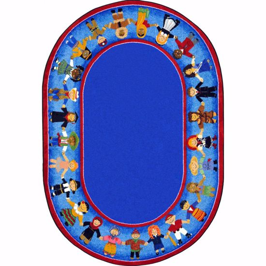 Picture of Children of Many Cultures - Multi  Color - 5'4" x 7'8" Oval