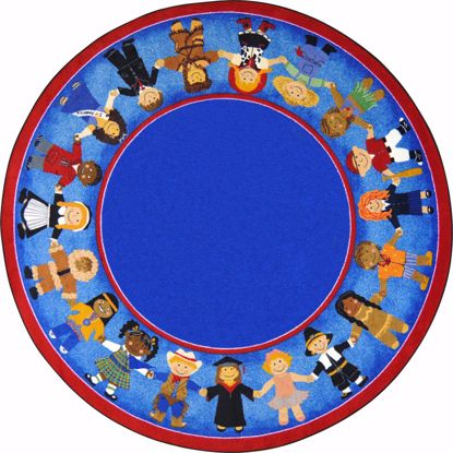 Picture of Children of Many Cultures - Multi  Color - 7'7" Round