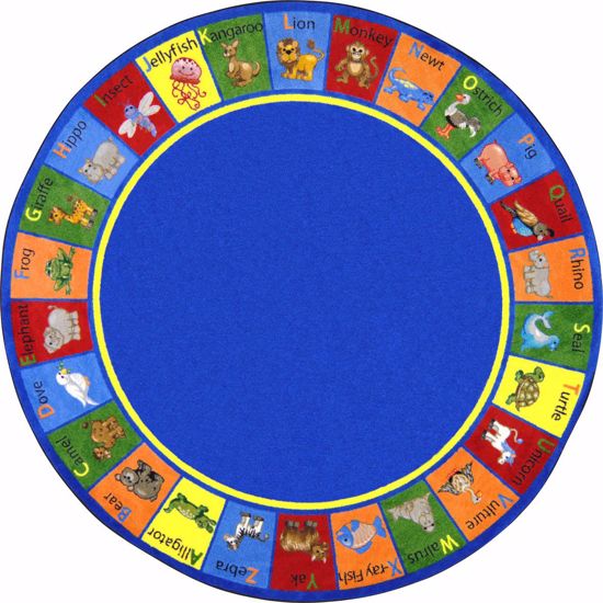 Picture of Animal Phonics - Multi  Color - 7'7" Round