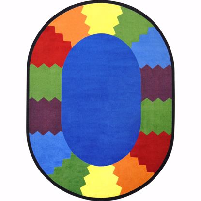 Picture of Block Party - Multi  Color - 5'4" x 7'8" Oval