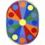 Picture of Color Wheel - Multi  Color - 5'4" x 7'8" Oval