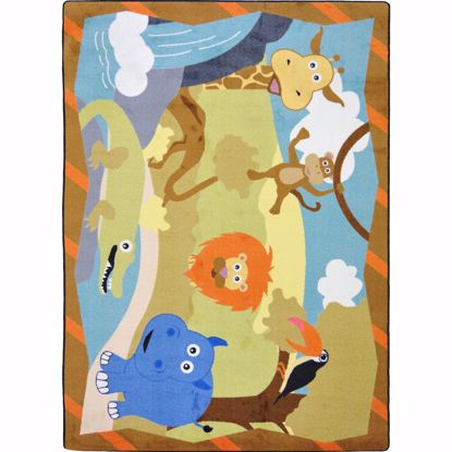 Picture of Jungle Babies - Multi Color - 3'10" x 5'4"