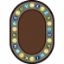 Picture of Alphabet Spots - Earthtone - 5'4" x 7'8" Oval