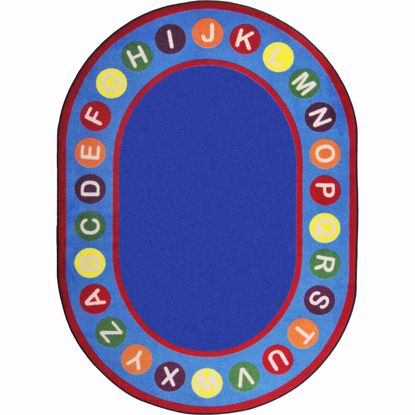 Picture of Alphabet Spots - Multi  Color - 7'8" x 10'9" Oval