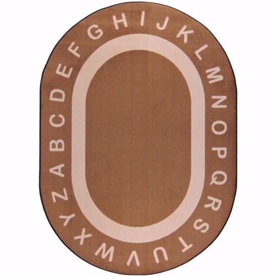 Picture of Endless Alphabet - Mocha - 7'8" x 10'9" Oval