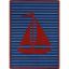 Picture of Following Seas™ - Red - 3'10" x 5'4"