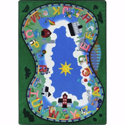 Picture of Alphabet Railway - Multi  Color - 7'8" x 10'9"